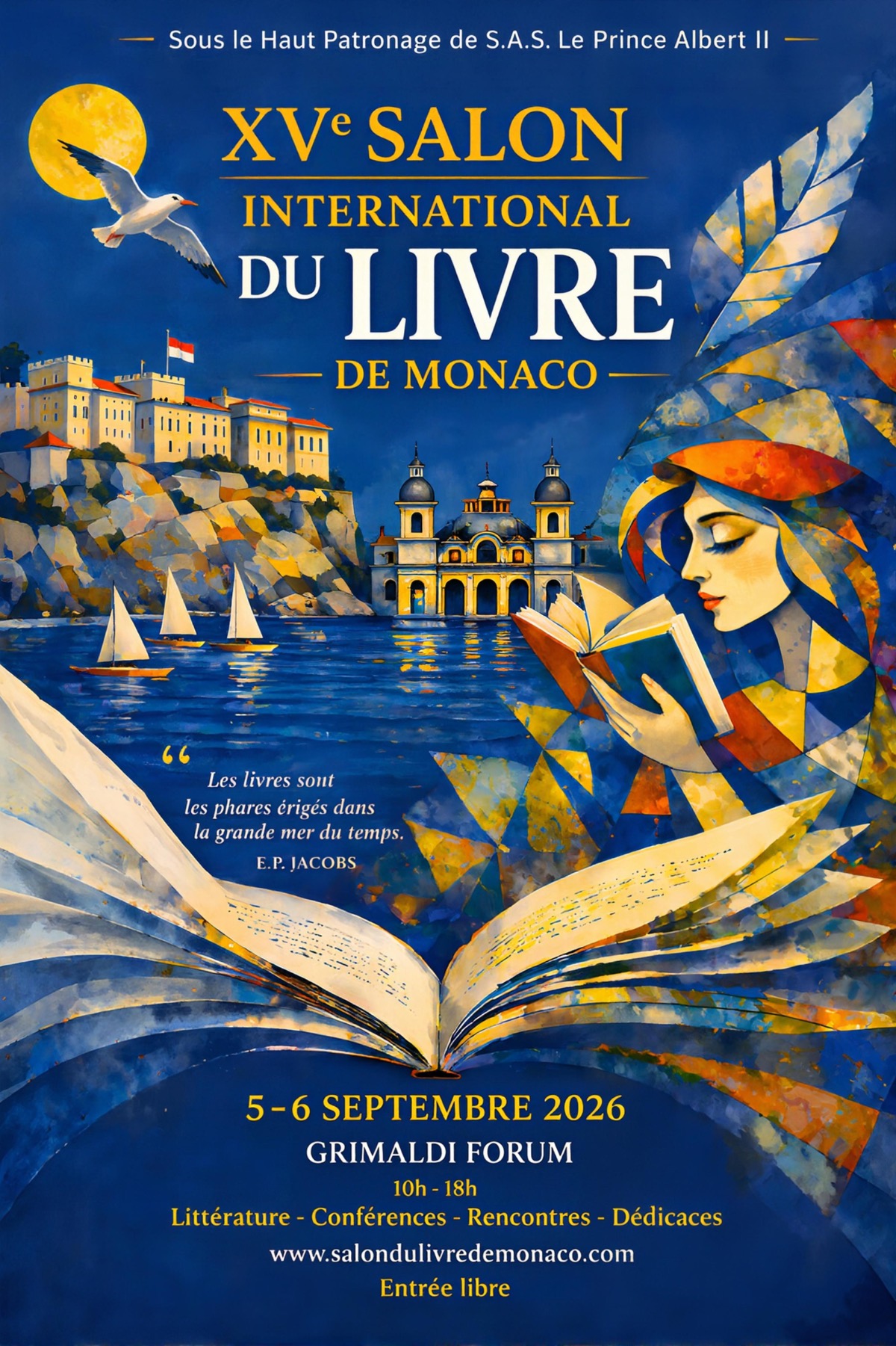Salon International du Livre de Monaco 2026: 5-6 septembre Grimaldi Forum