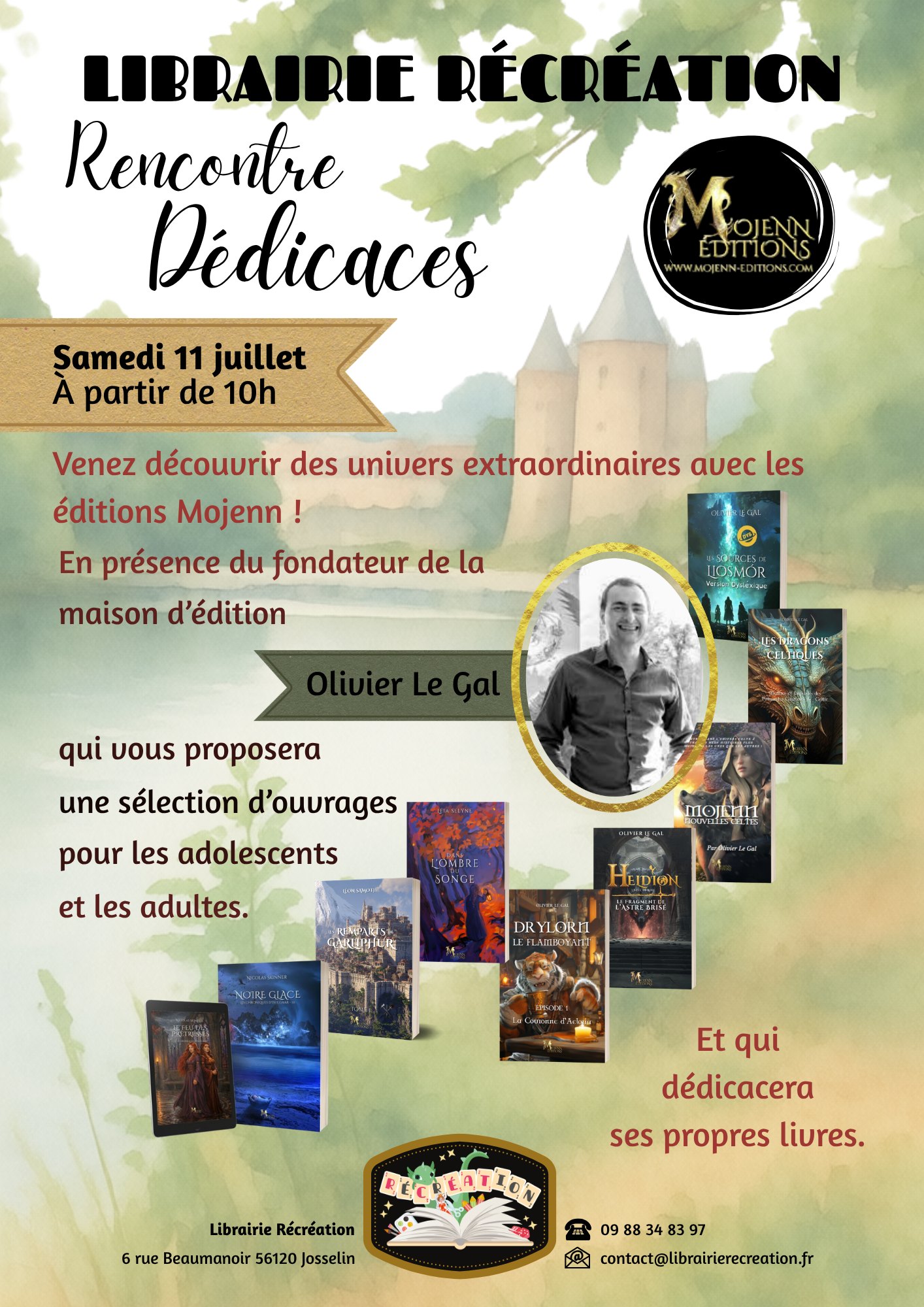 Rencontre-Dédicaces Mojenn éditions - Librairie Récréation, Josselin