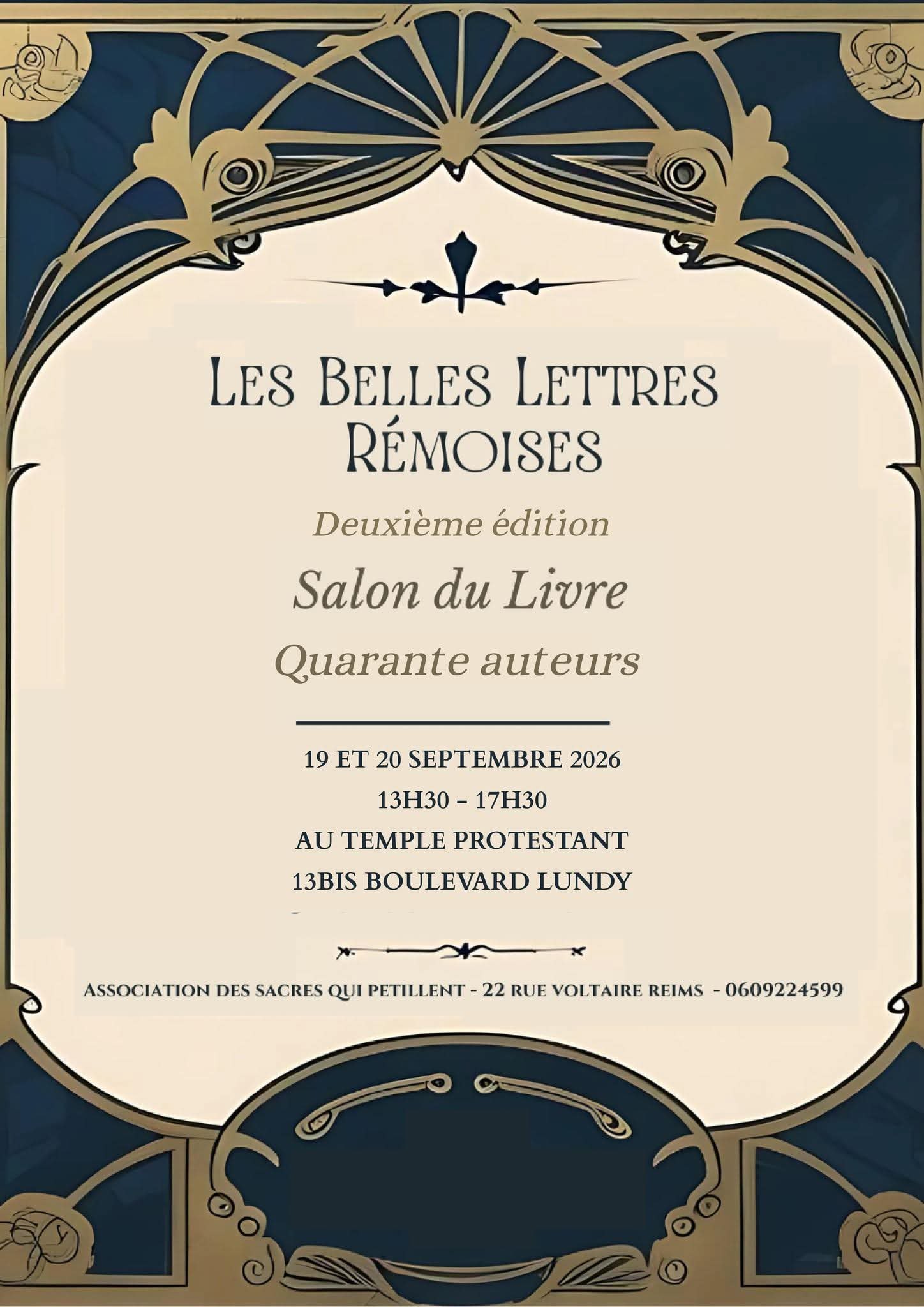 Affiche : Les belles lectures remoises