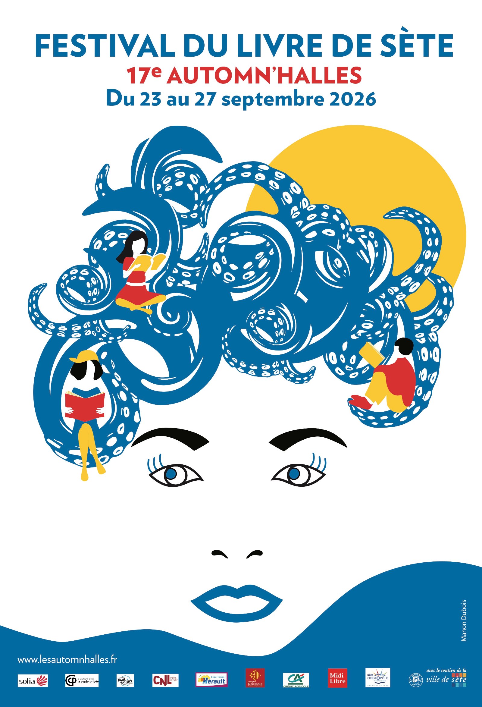 Affiche : Festival du livre de Sète "Les Automn'Halles"