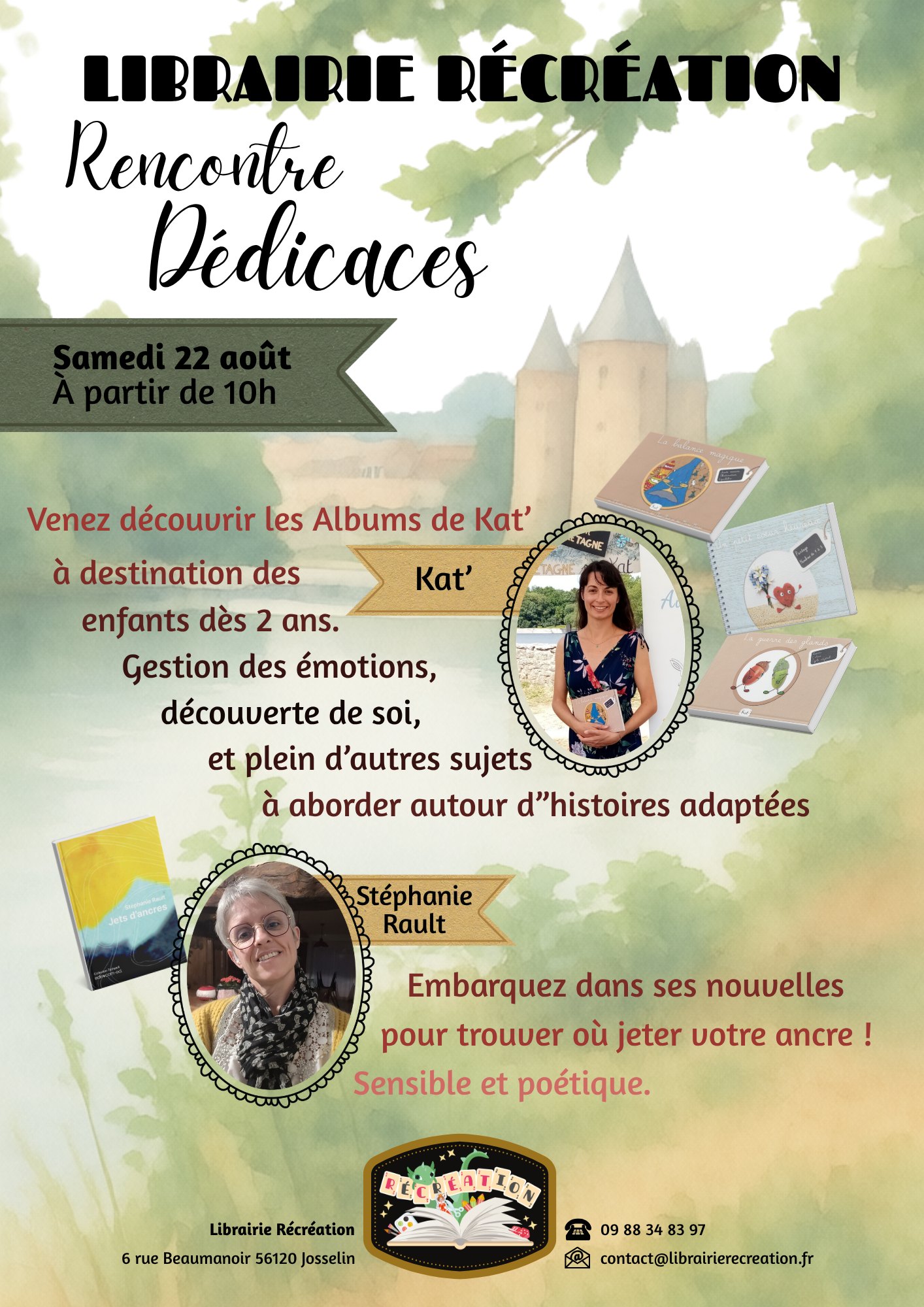Affiche : Rencontre-Dédicaces Stéphanie Rault et Kat'