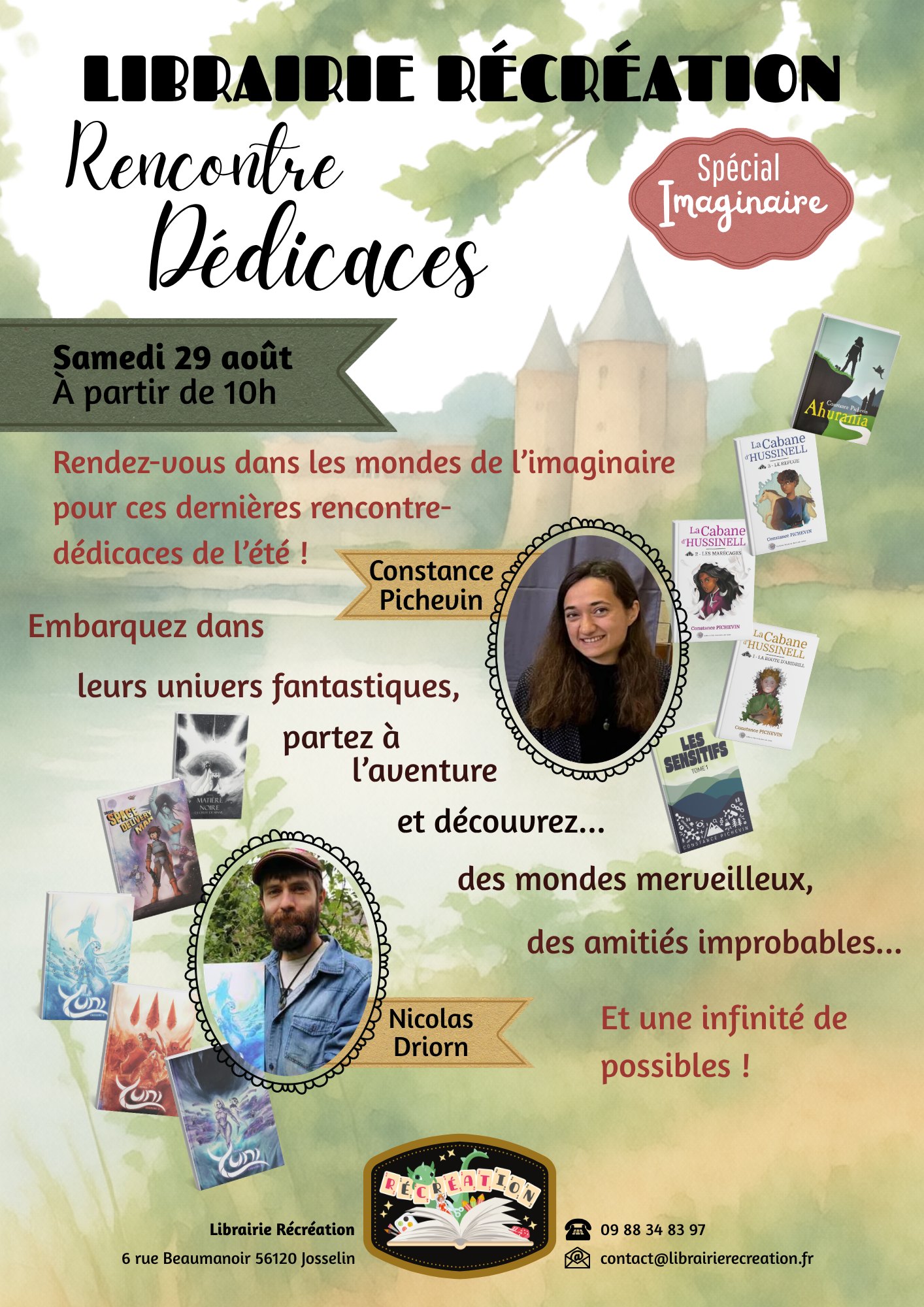 Affiche : Rencontre-Dédicaces Littérature de l'Imaginaire