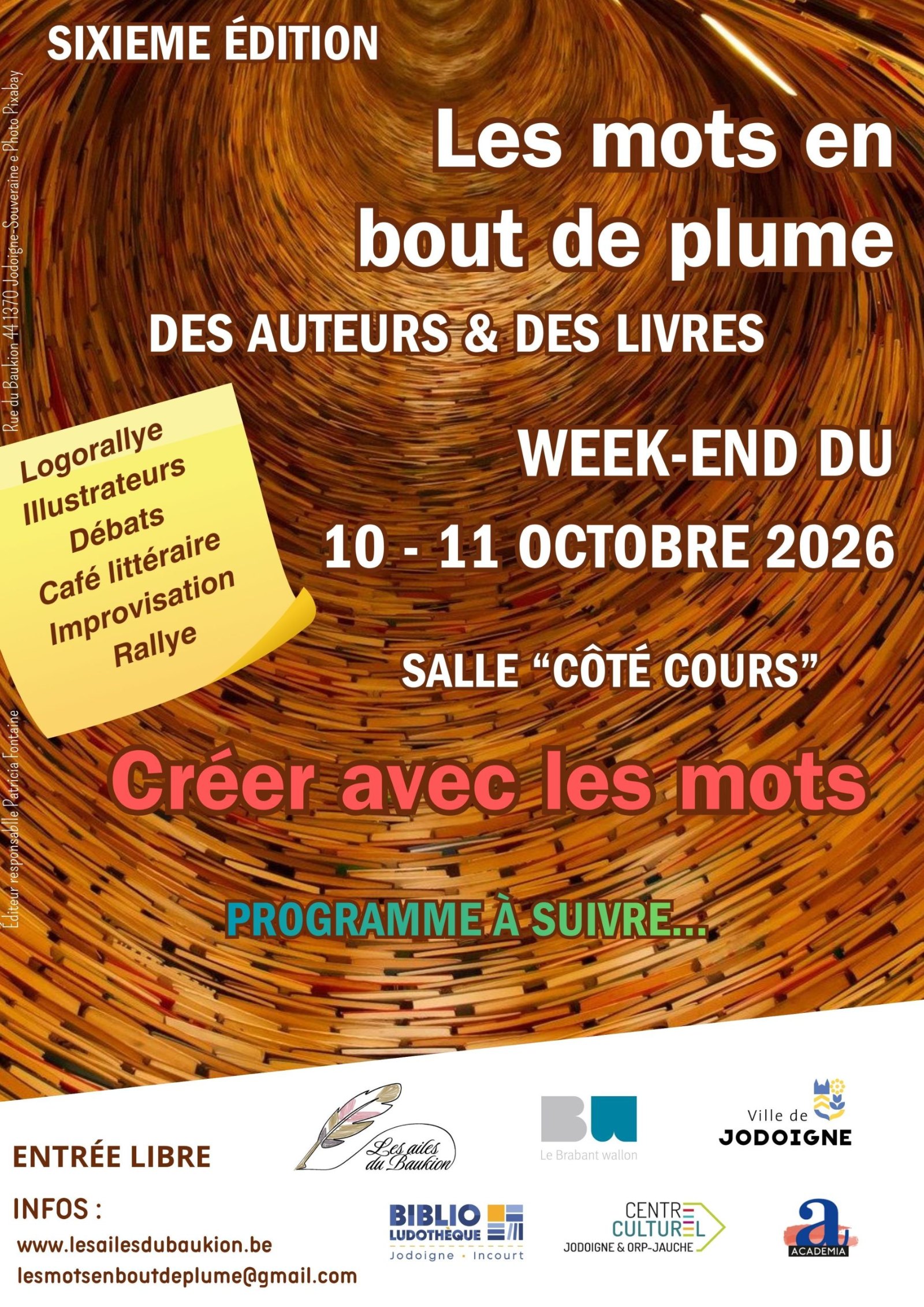 Affiche : Les mots en bout de plume