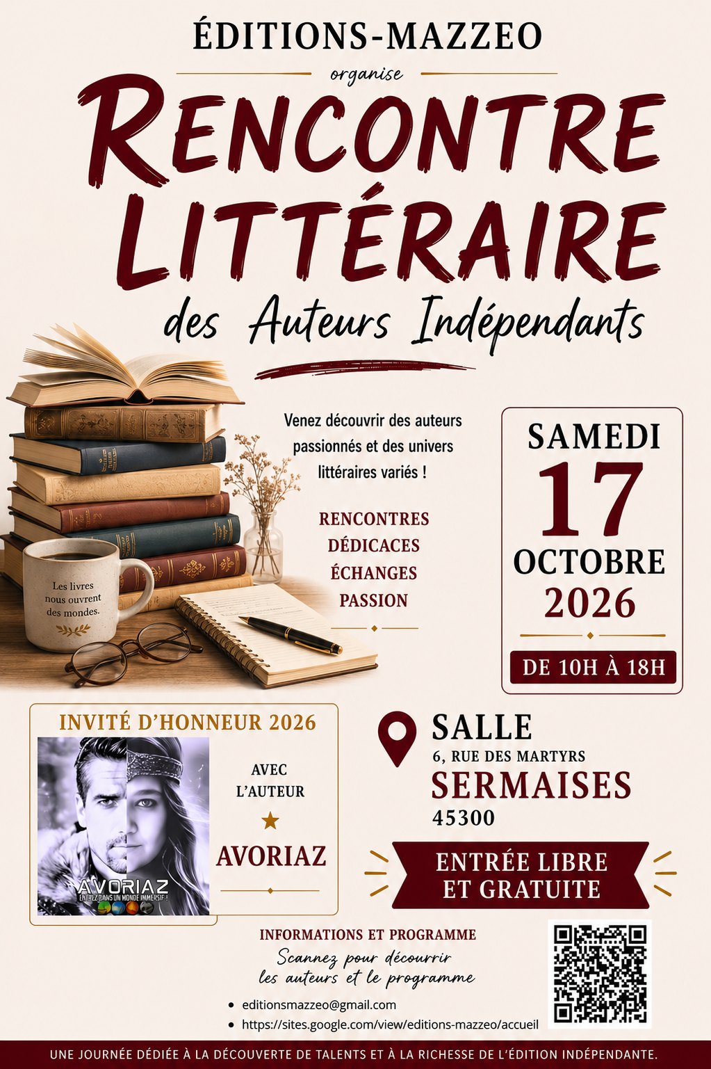 Affiche : Rencontres Littéraires des Auteurs Indépendants