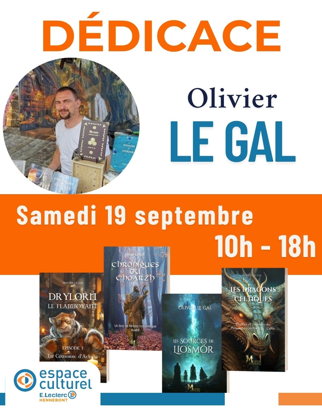 Affiche : Dédicace à l'espace culturel de Hennebont