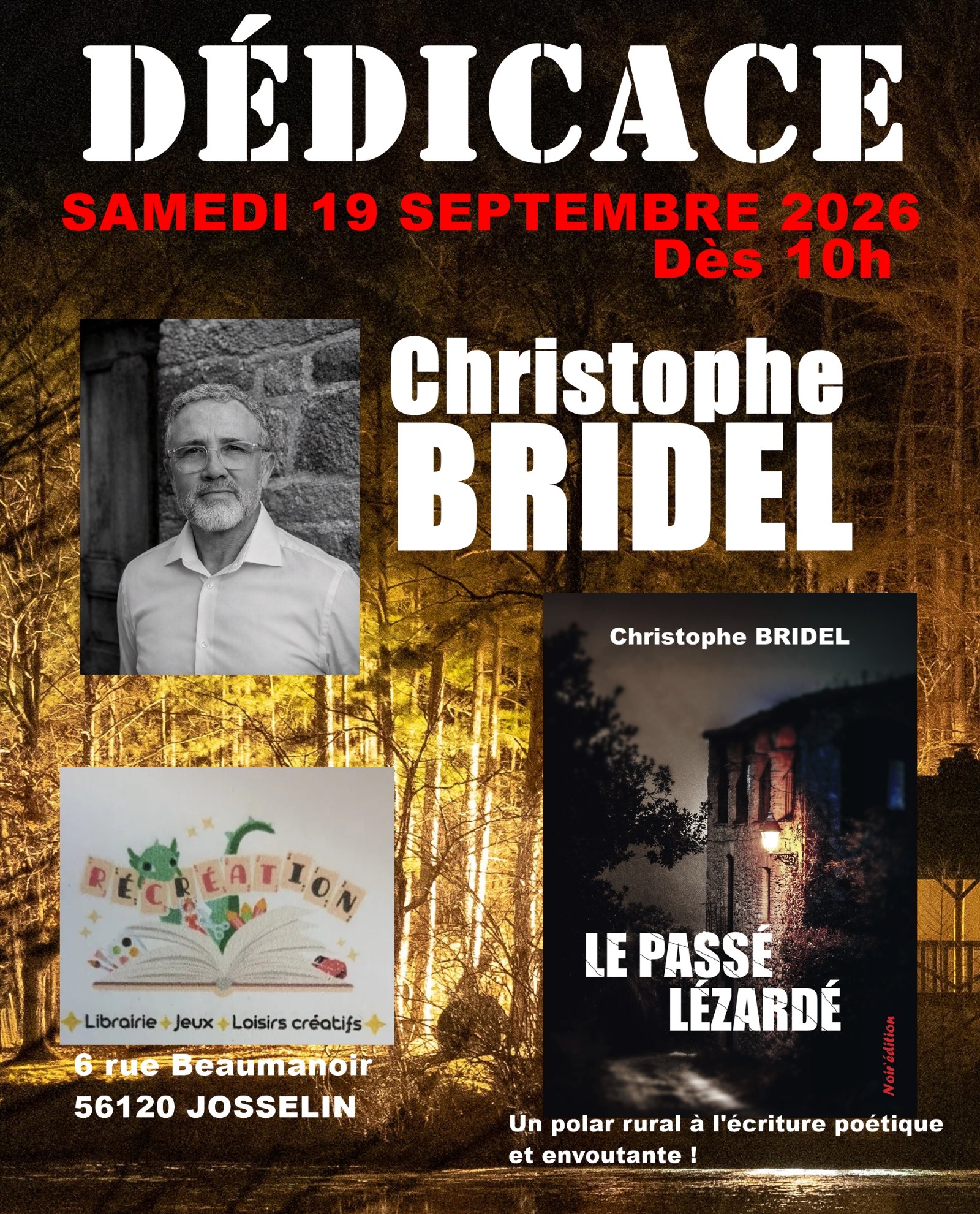 Affiche : Rencontre-dédicaces Christophe Bridel
