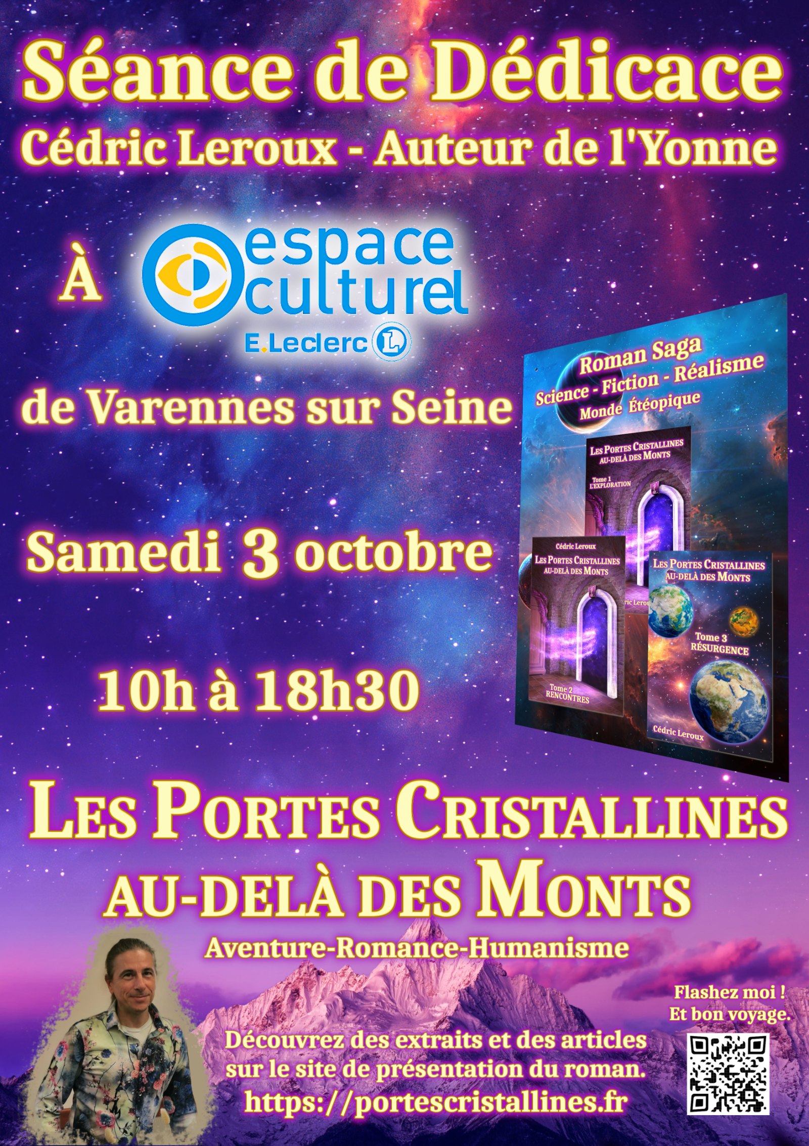 Affiche : Séance de Dédicace du jeune auteur de Bourgogne - Cédric Leroux